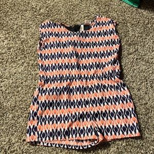 Pink and blue size small romper